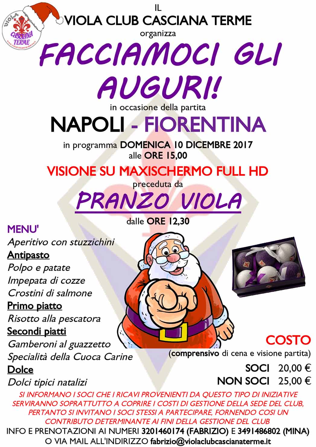 pranzo napoli fiorentina 2017