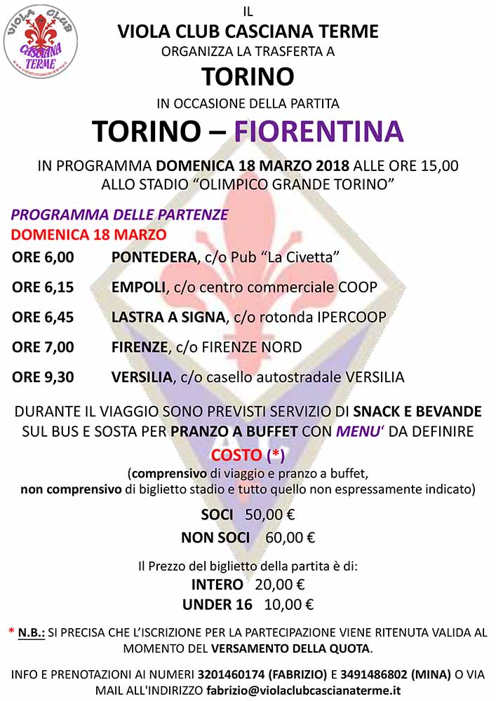 Trasferta Torino 2018