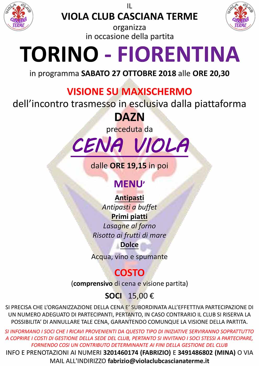 Cena Torino 2018